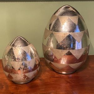 Mercury Glass Easter Eggs Set